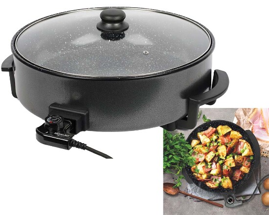 Multi Pan Elektrisch 42x7cm Keramische Coating Pizzapan